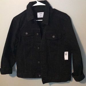 Black denim jean jacket NWT
